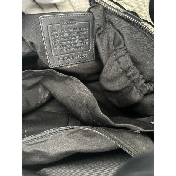 DAMAGED/ WORN COACH XL Tote / Diaper Bag /Signature C'S/ F13803/ Black - Picture 10 of 11